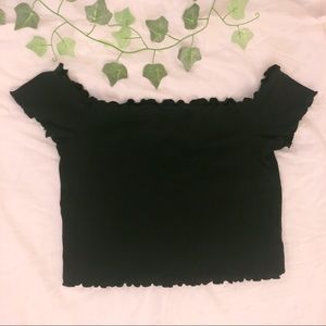 Black crop top